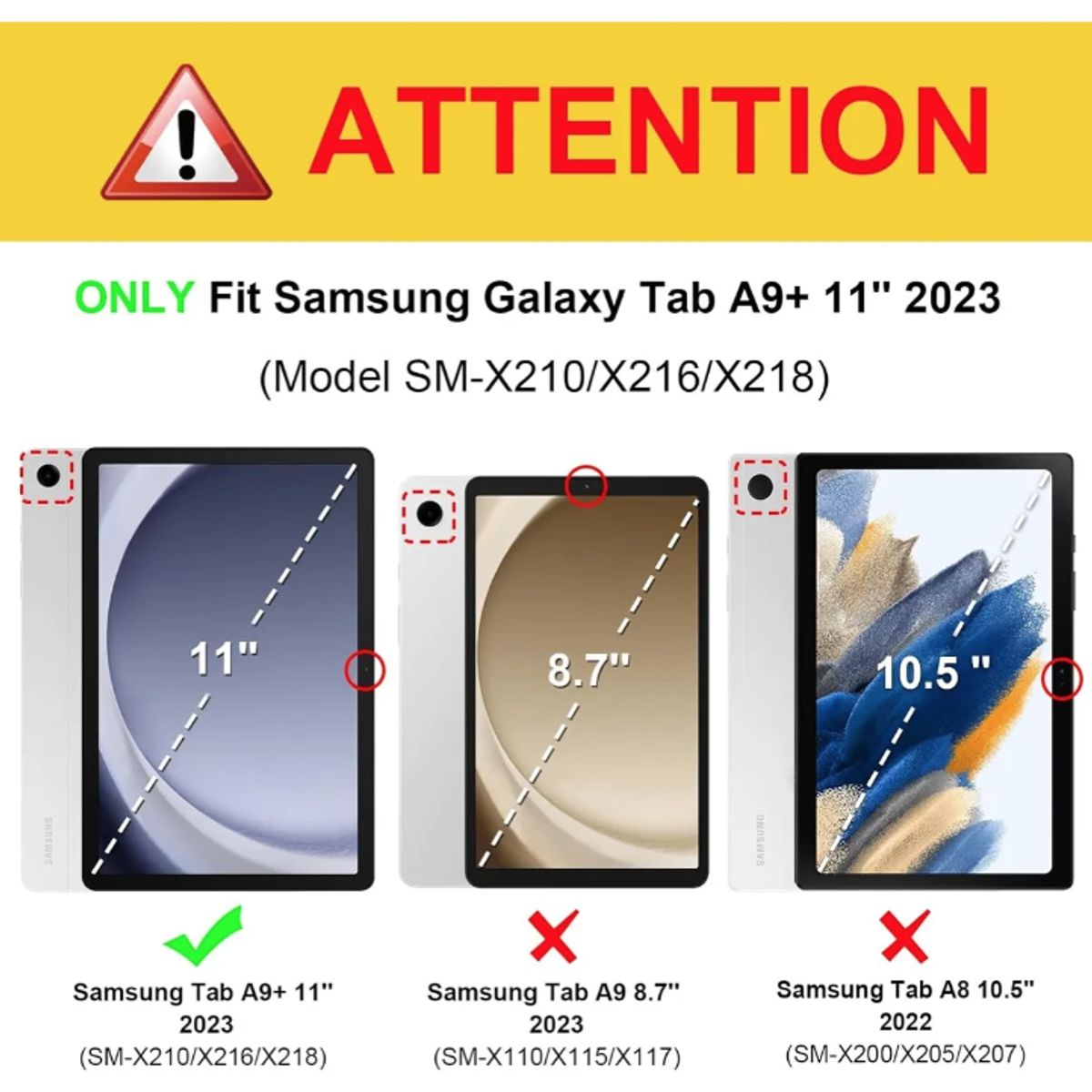 GENERICO - Carcasa Funda Smart Cover Para Galaxy Tab A9 Plus 11´ X210