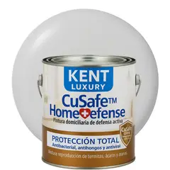 KENT - ESMALTE AGUA - CuSafe™ Home Defense Antibacterial - 4L GRIS NIEBLA