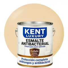 KENT - ESMALTE AGUA SATINADO- Antibacterial - 4L ARENA SUAVE