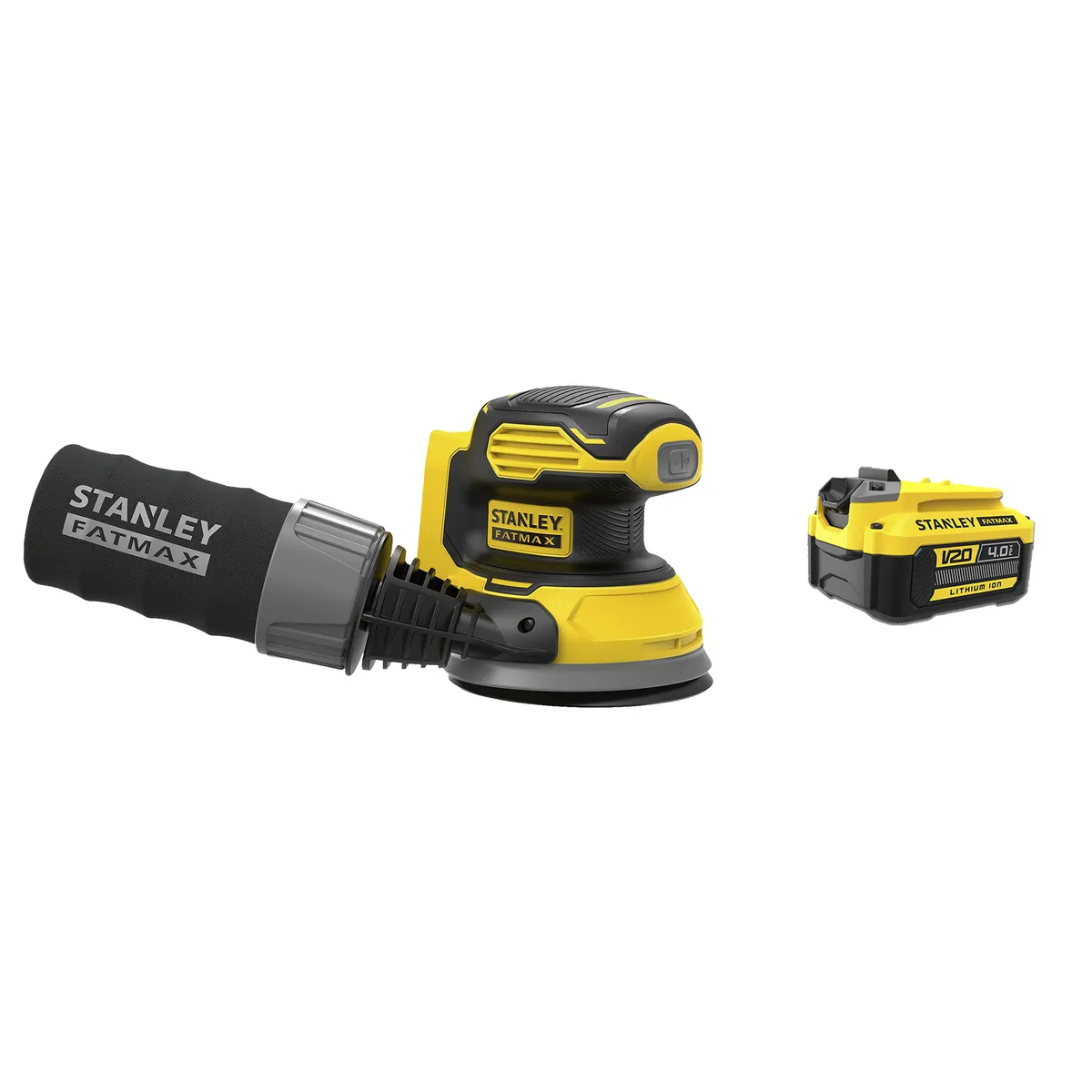 STANLEY - Lijadora Roto-orbital 5” + Batería 4Ah 20V de Regalo STANLEY