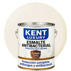 KENT - ESMALTE AGUA SATINADO- Antibacterial - 4L BLANCO MARFÍL