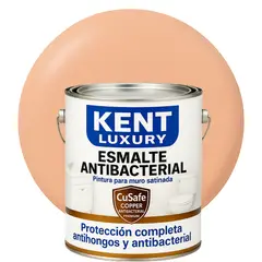 KENT - ESMALTE AGUA SATINADO- Antibacterial - 4L DURAZNO CLARO