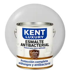 KENT - ESMALTE AGUA SATINADO- Antibacterial - 4L GRIS NIEBLA