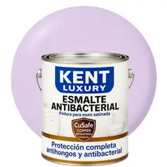 KENT - ESMALTE AGUA SATINADO- Antibacterial - 4L LILA ALGODÓN