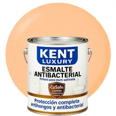 KENT - ESMALTE AGUA SATINADO- Antibacterial - 4L MELÓN CLARO