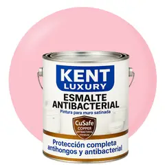 KENT - ESMALTE AGUA SATINADO- Antibacterial - 4L ROSA BEBÉ