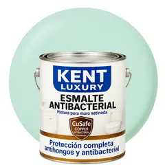 KENT - ESMALTE AGUA SATINADO- Antibacterial - 4L VERDE HIELO