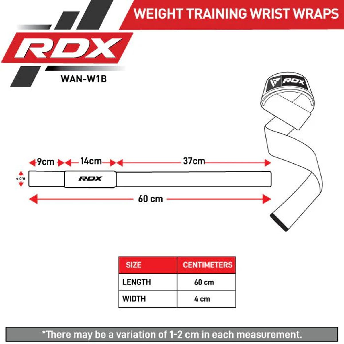 RDX - Straps o Correa de Sujecion Negro