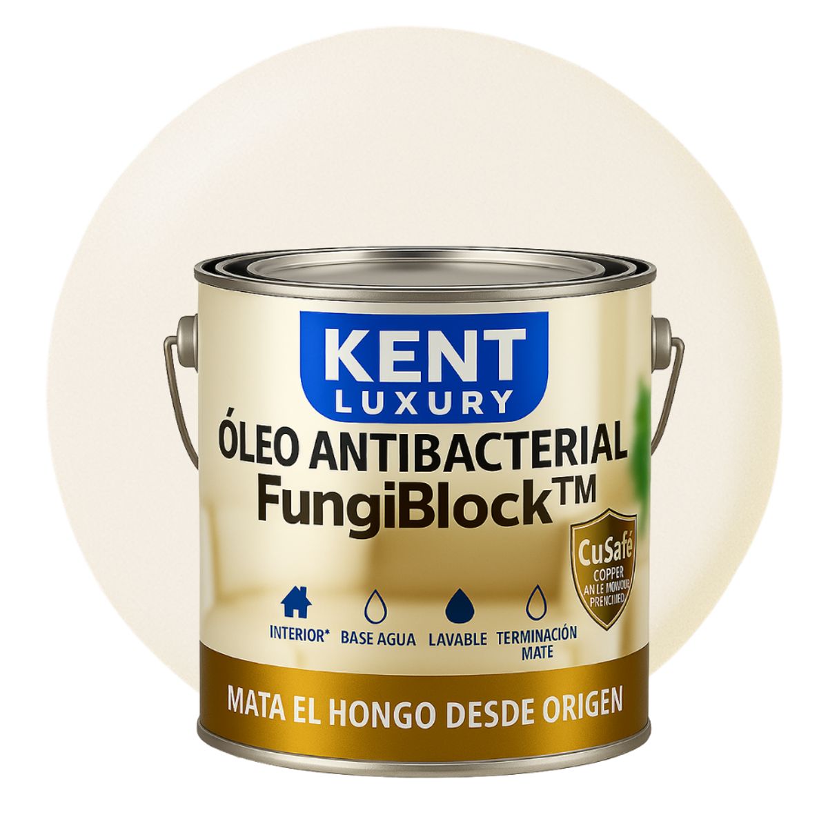 KENT - ÓLEO ANTIBACTERIAL FungiBlock™ - 4L BLANCO MARFÍL