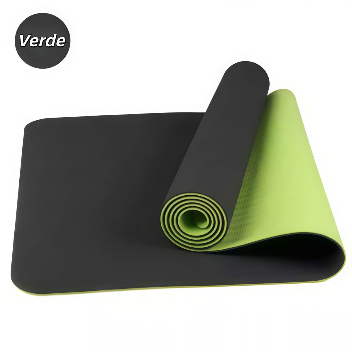 OASIS - Esterilla de yoga TPE de dos colores, ecológica, 183 x 61 x 0.6 cm.Verde