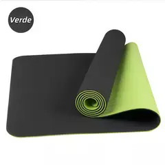 OASIS - Esterilla de yoga TPE de dos colores, ecológica, 183 x 61 x 0.6 cm.Verde