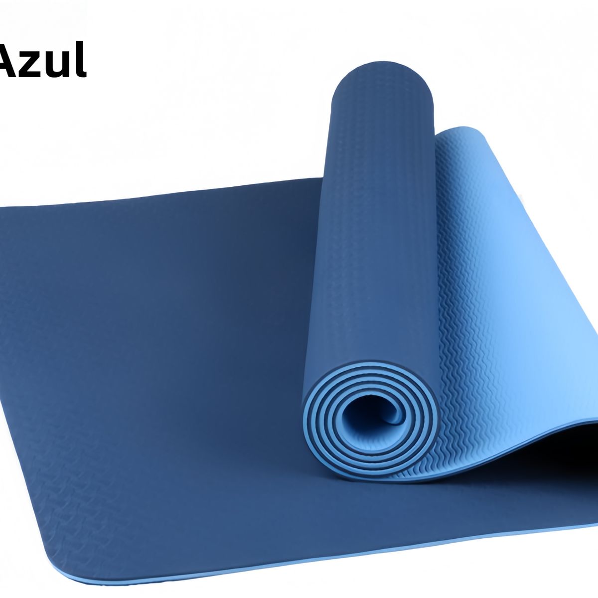 OASIS - Esterilla de yoga TPE de dos colores, ecológica, 183 x 61 x 0.6 cm.Azul