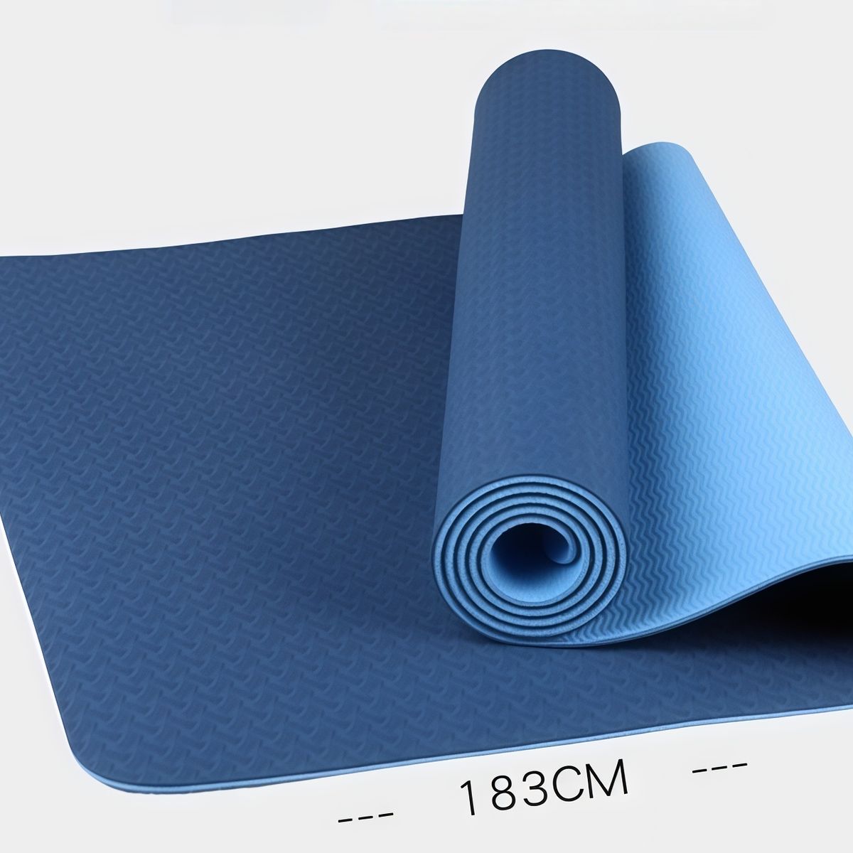 OASIS - Esterilla de yoga TPE de dos colores, ecológica, 183 x 61 x 0.6 cm.Azul