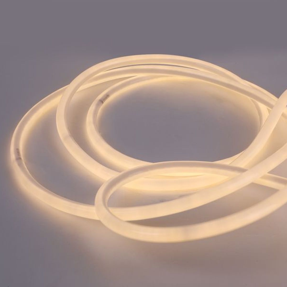 WANT - CINTA LED NEON 12V 5M CALIDA CON FUENTE DE PODER CERTIFICADA