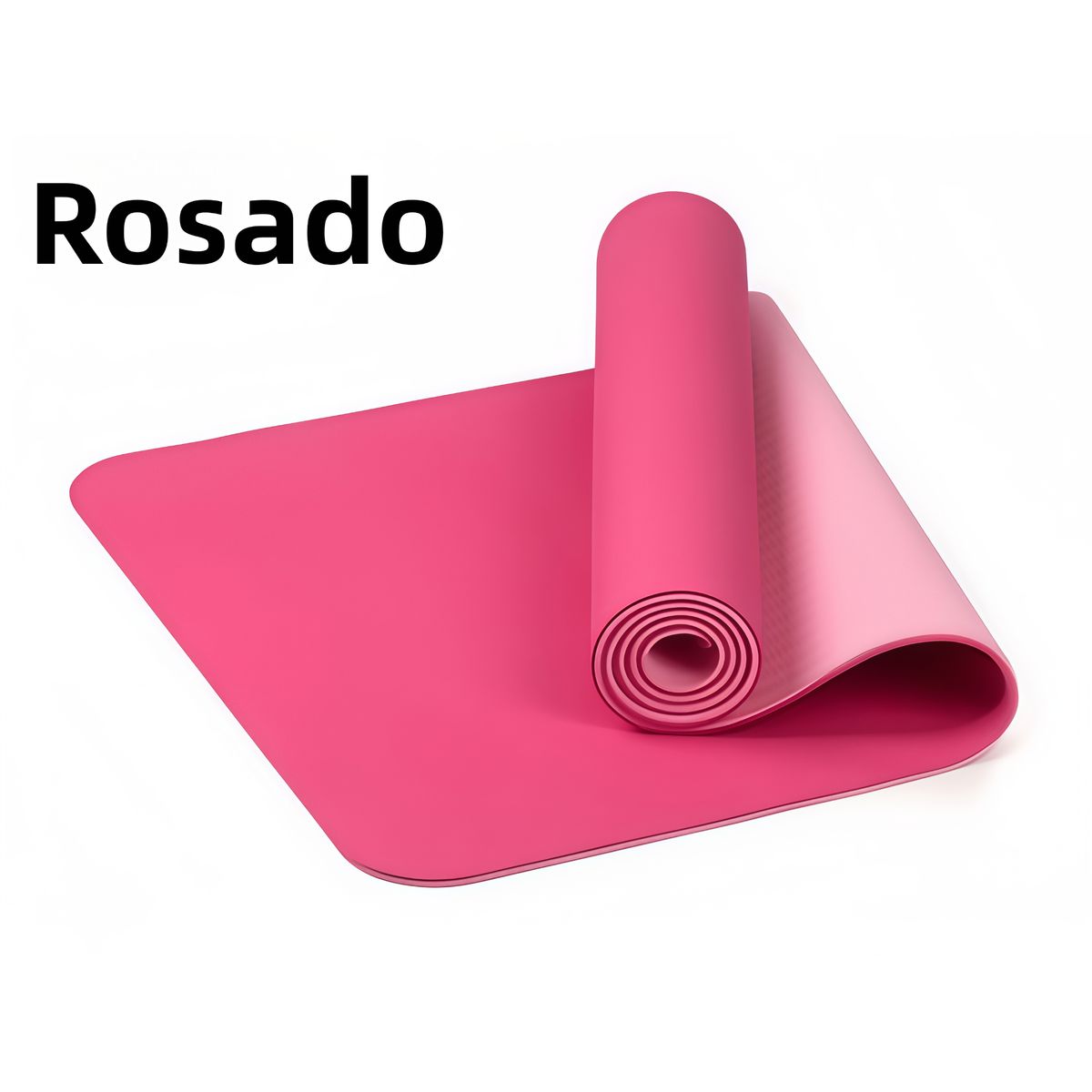 OASIS - Esterilla de yoga TPE de dos colores, ecológica, 183 x 61 x 0.6 cm.Rosado