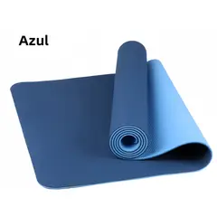 OASIS - Esterilla de yoga TPE de dos colores, ecológica, 183 x 61 x 0.8 cm.Azul
