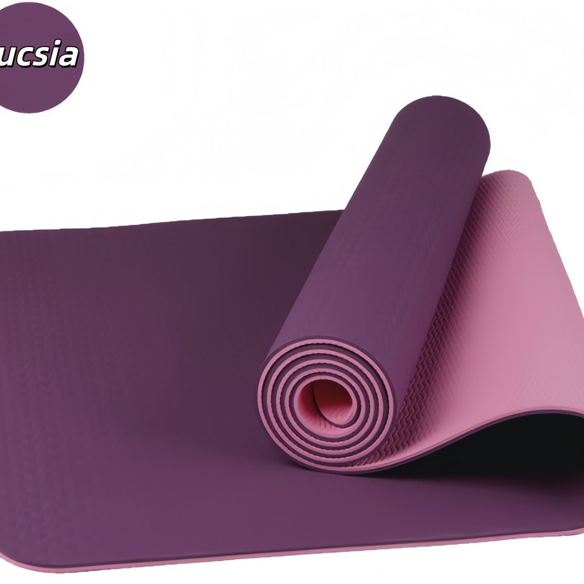 OASIS - Esterilla de yoga TPE de dos colores, ecológica, 183 x 61 x 0.8 cm.Fucsia