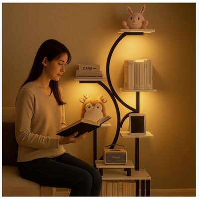 Imagen 2 del producto Organizador Repisa Decalacion Estante Planta Librero Con Luz