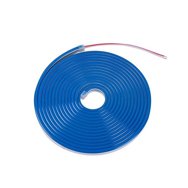 CINTA LED NEON 12V 5M AZUL CON FUENTE DE PODER CERTIFICADA
