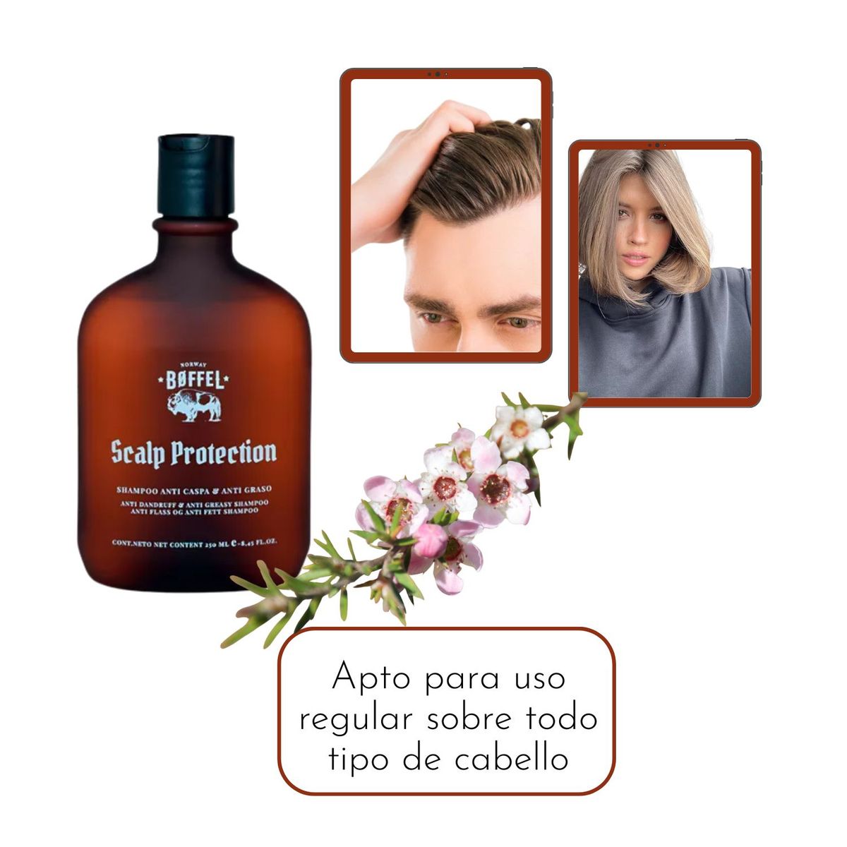 BOFFEL - Shampoo Boffel Scalp Protection 250ml Antigraso Anticaída