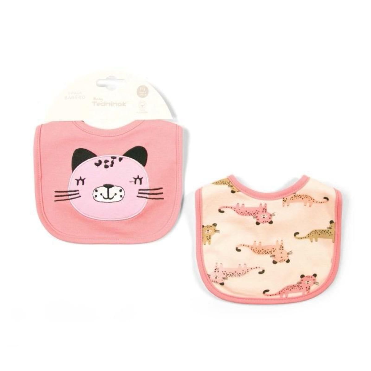 TEDMIMAK - baberos de algodon bebe pack 2 unidades 0/6 meses