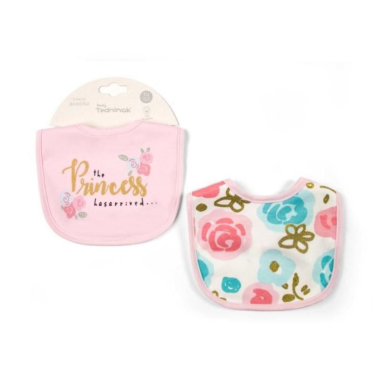 TEDMIMAK - baberos de algodon bebe pack 2 unidades 0/12 meses