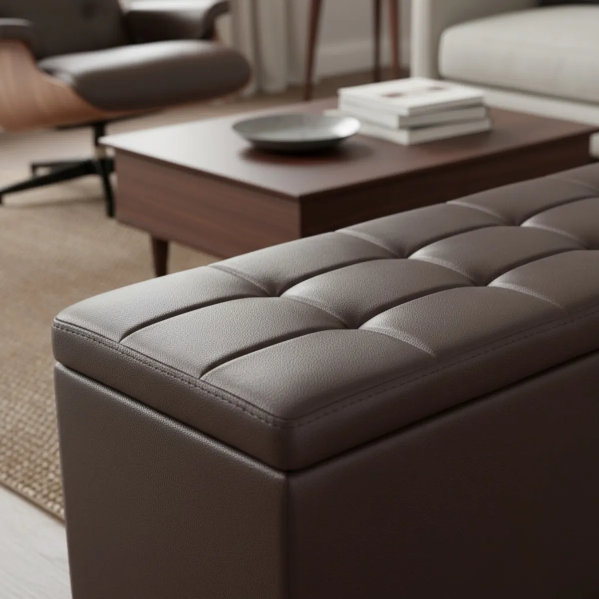 GENERICO - Banqueta Puff Baul Organizador Puff Sillon Pie De Cama Baul