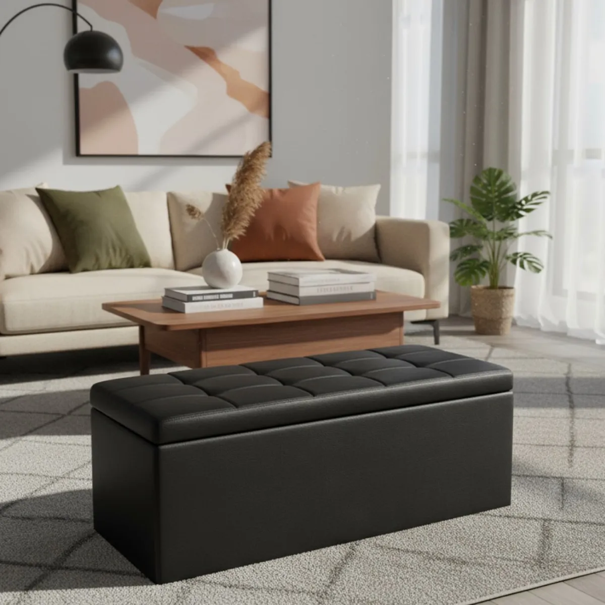 GENERICO - Banqueta Puff Baul Organizador Puff Sillon Pie De Cama Baul