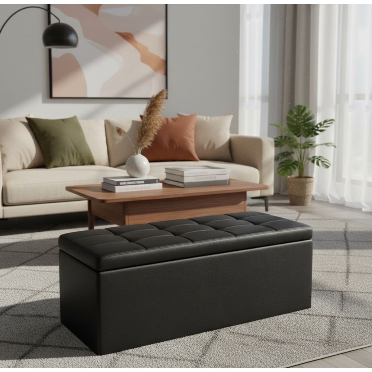 GENERICO - Banqueta Puff Baul Organizador Puff Sillon Pie De Cama Baul