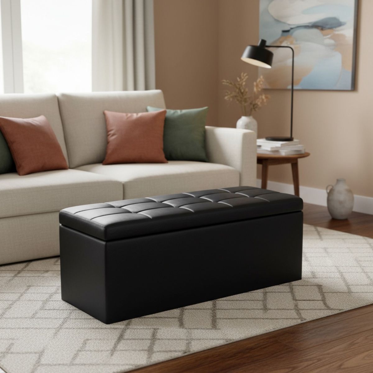 GENERICO - Banqueta Puff Baul Organizador Puff Sillon Pie De Cama Baul