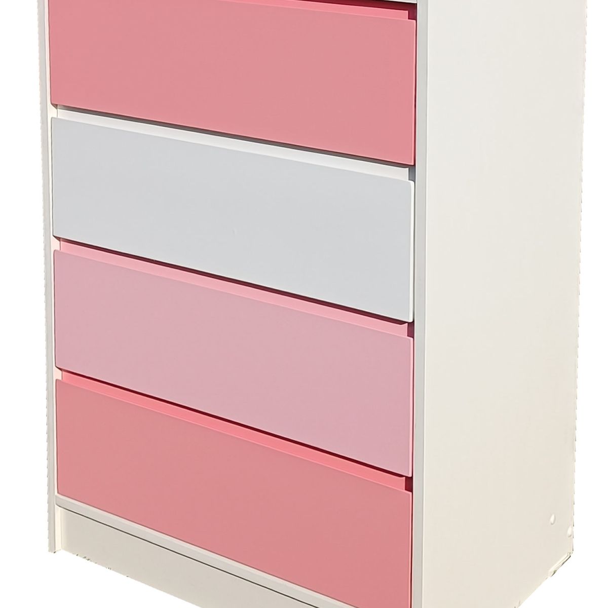 DECORACION CREATIVA - Cajonera 4 cajones Rosado - RosaPastel - Blanco - Linea Minimal
