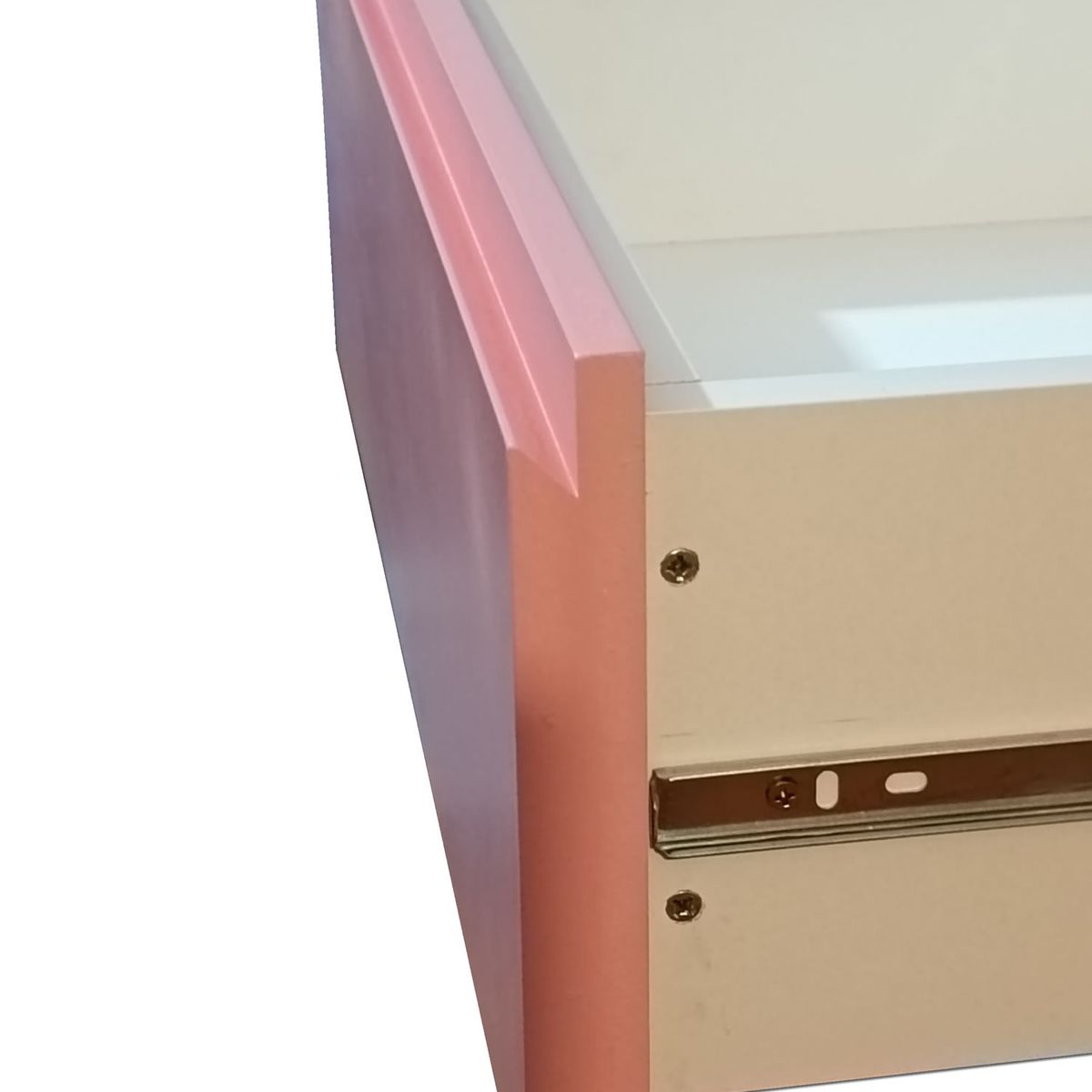 DECORACION CREATIVA - Cajonera 4 cajones Rosado - RosaPastel - Blanco - Linea Minimal