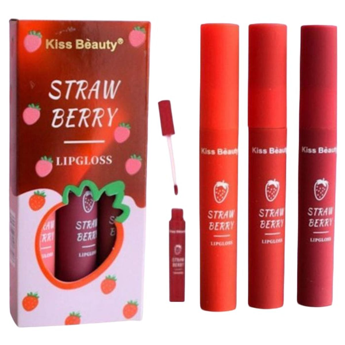GENERICO - LIPGLOSS Brillo Labial Kiss Beauty 3 Unidades