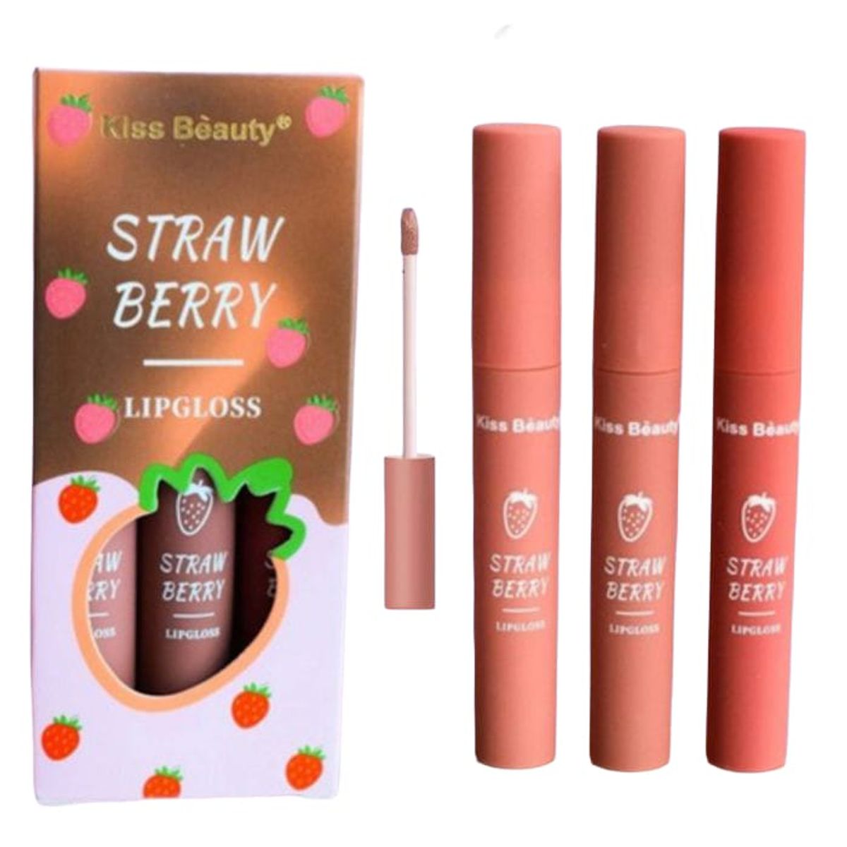 GENERICO - LIPGLOSS Brillo Labial Kiss Beauty 3 Unidades