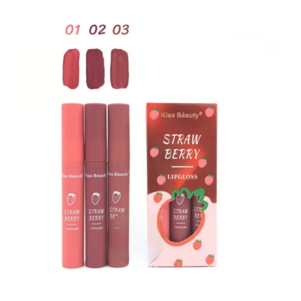 GENERICO - LIPGLOSS Brillo Labial Kiss Beauty 3 Unidades