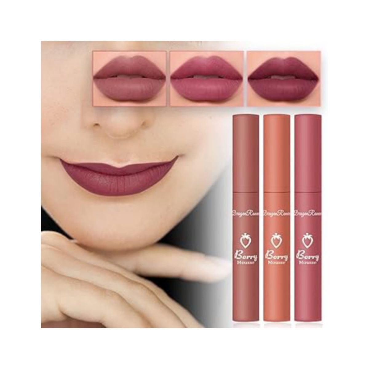GENERICO - LIPGLOSS Brillo Labial Kiss Beauty 3 Unidades