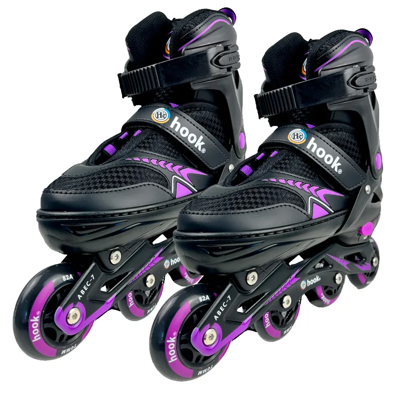 NO LOGO - Patines En Linea Hook Fitness Extensible Cuero Sintetico XS