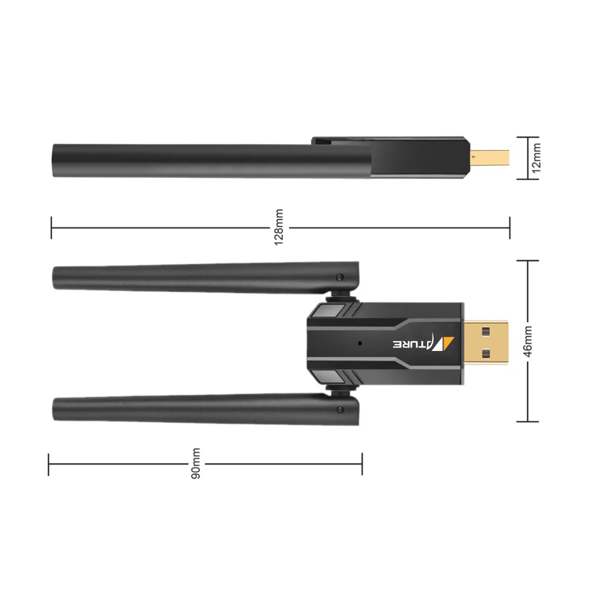 ATURE - Ature Adaptador Usb Bluetoo54transmisión150m Antenas Duales