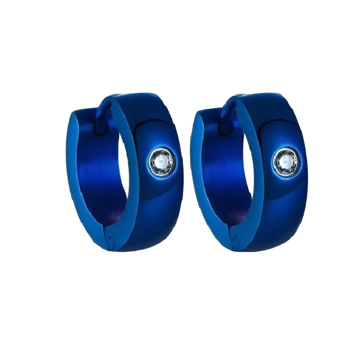 GENERICO - Aros Punk Hombre Mujer Azul Rey Earing Moda