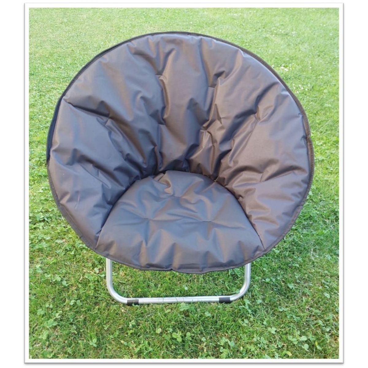 GENERICO - SILLAS PLEGABLES REDONDAS CON ESTRUCTURA DE METAL COLOR GRIS