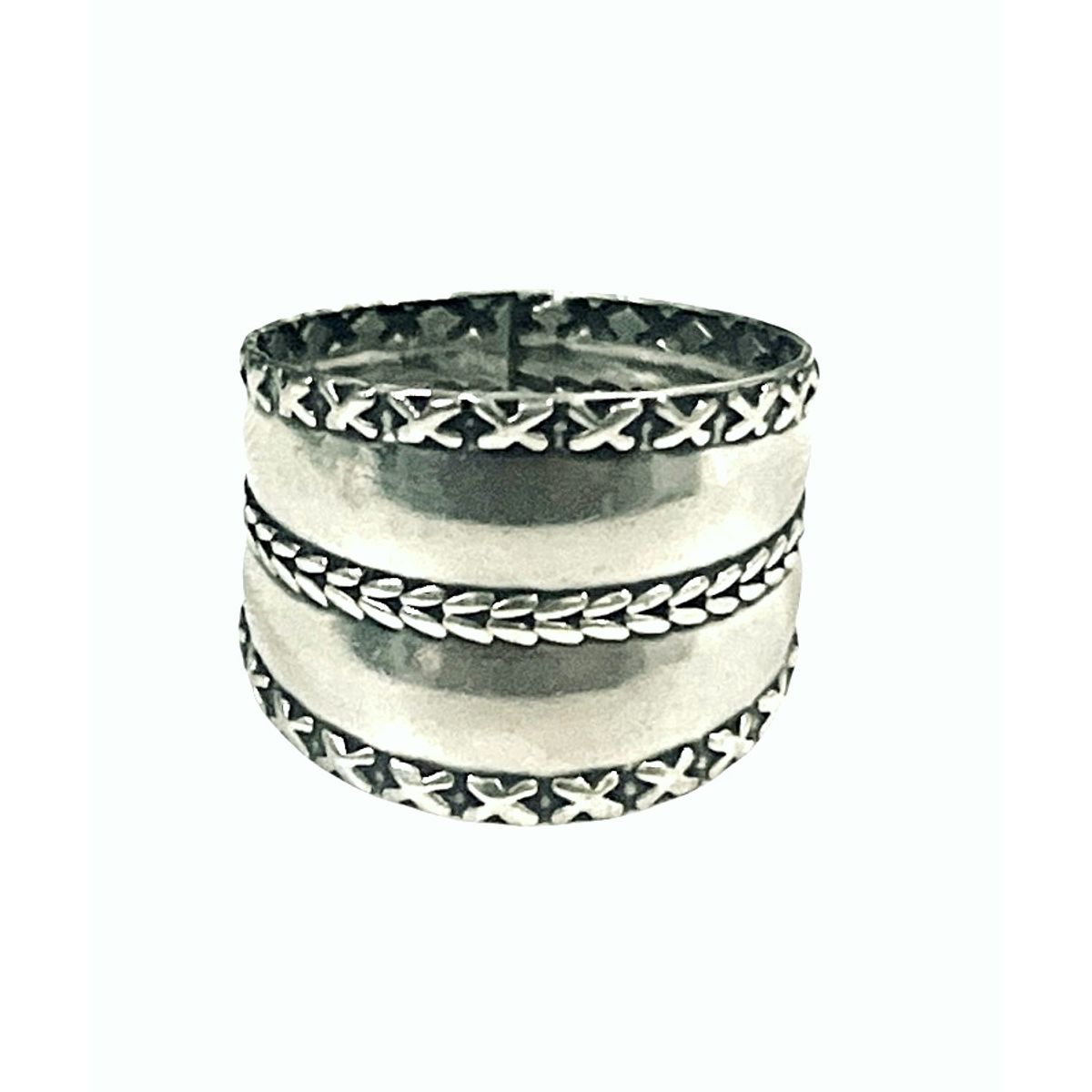 TAETHAI - Anillo plata 925 envejecido tipo tubo