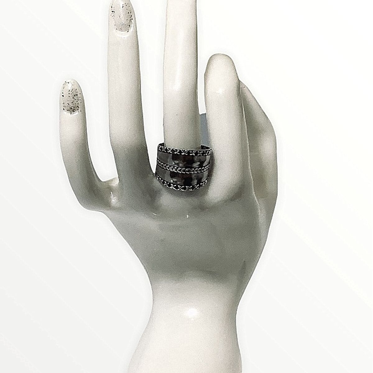 TAETHAI - Anillo plata 925 envejecido tipo tubo