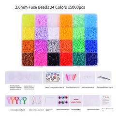 ATURE - Pack Hama Beads 2.6mm 15000pcs 24 Color Y Accesorios