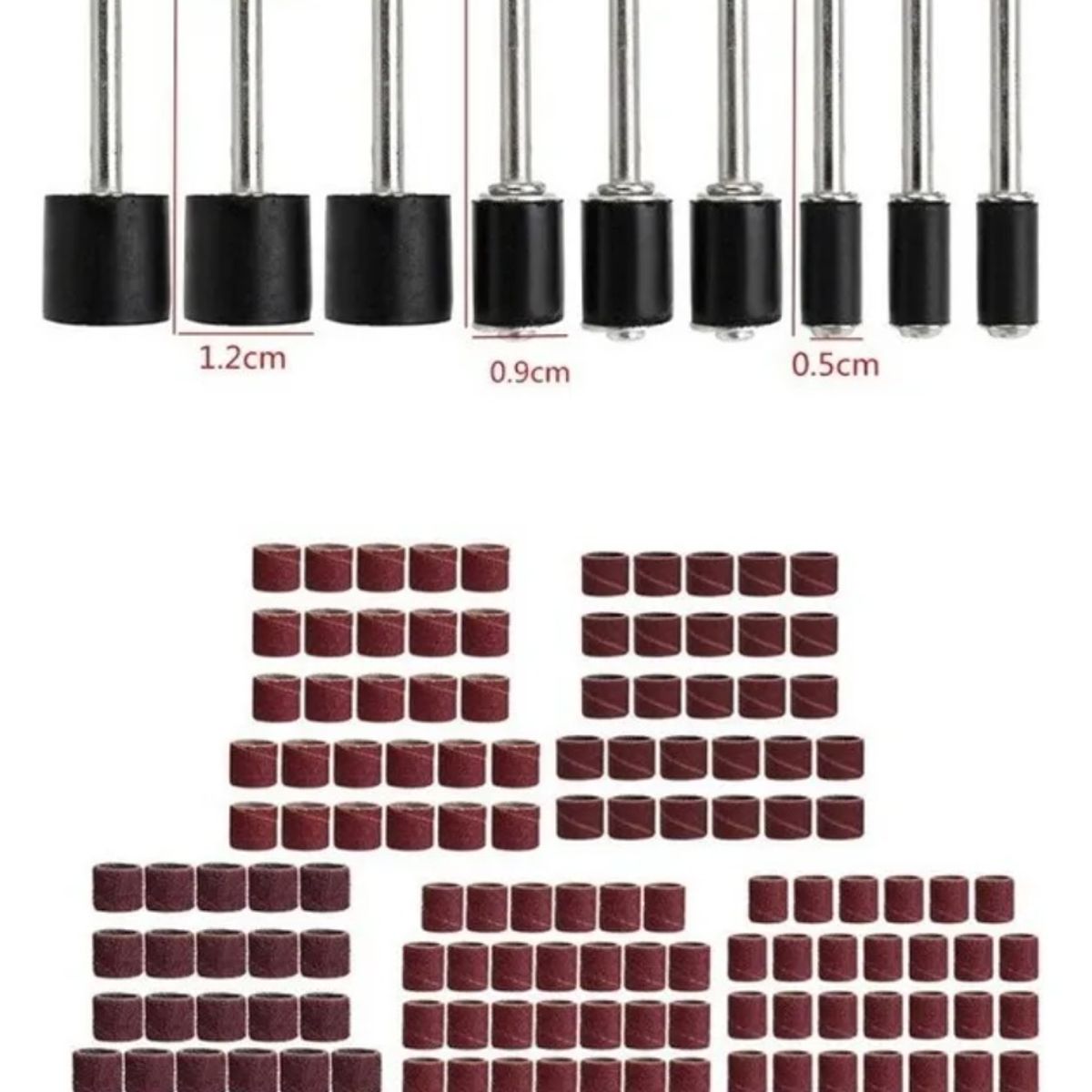 338 Accesorios Lijado Rotativo Lijas Mix 60 120 320 Granos, marca GENERICO - Foto 2