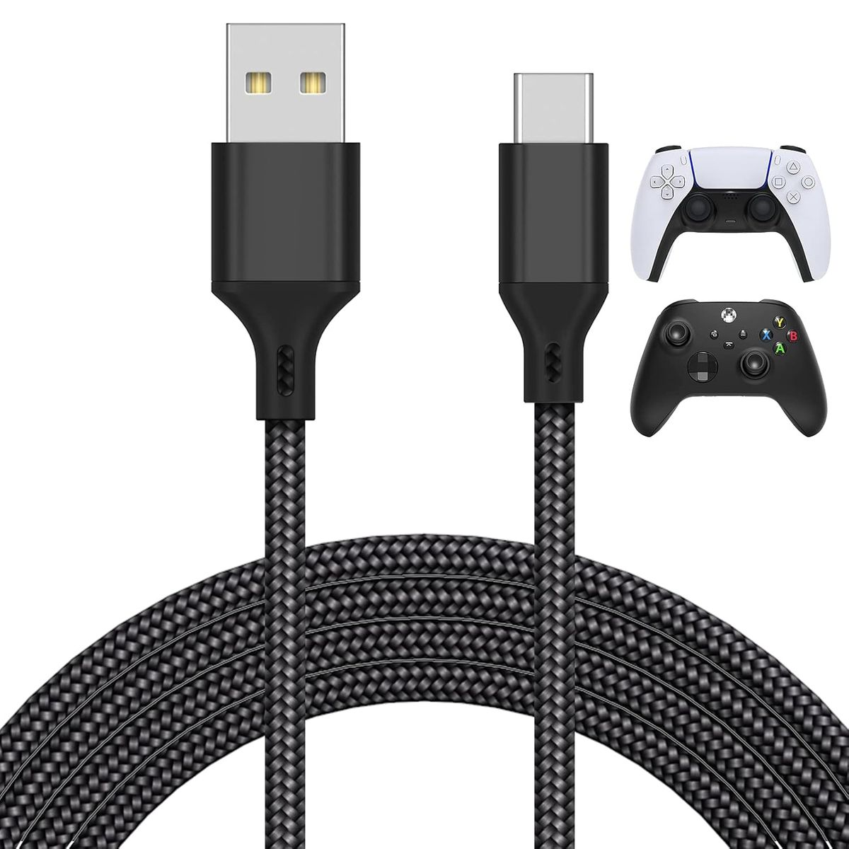 KUANGYE - Cable De Carga Para Mando Xbox Series/ Ps5 Reforzado 3 Metro