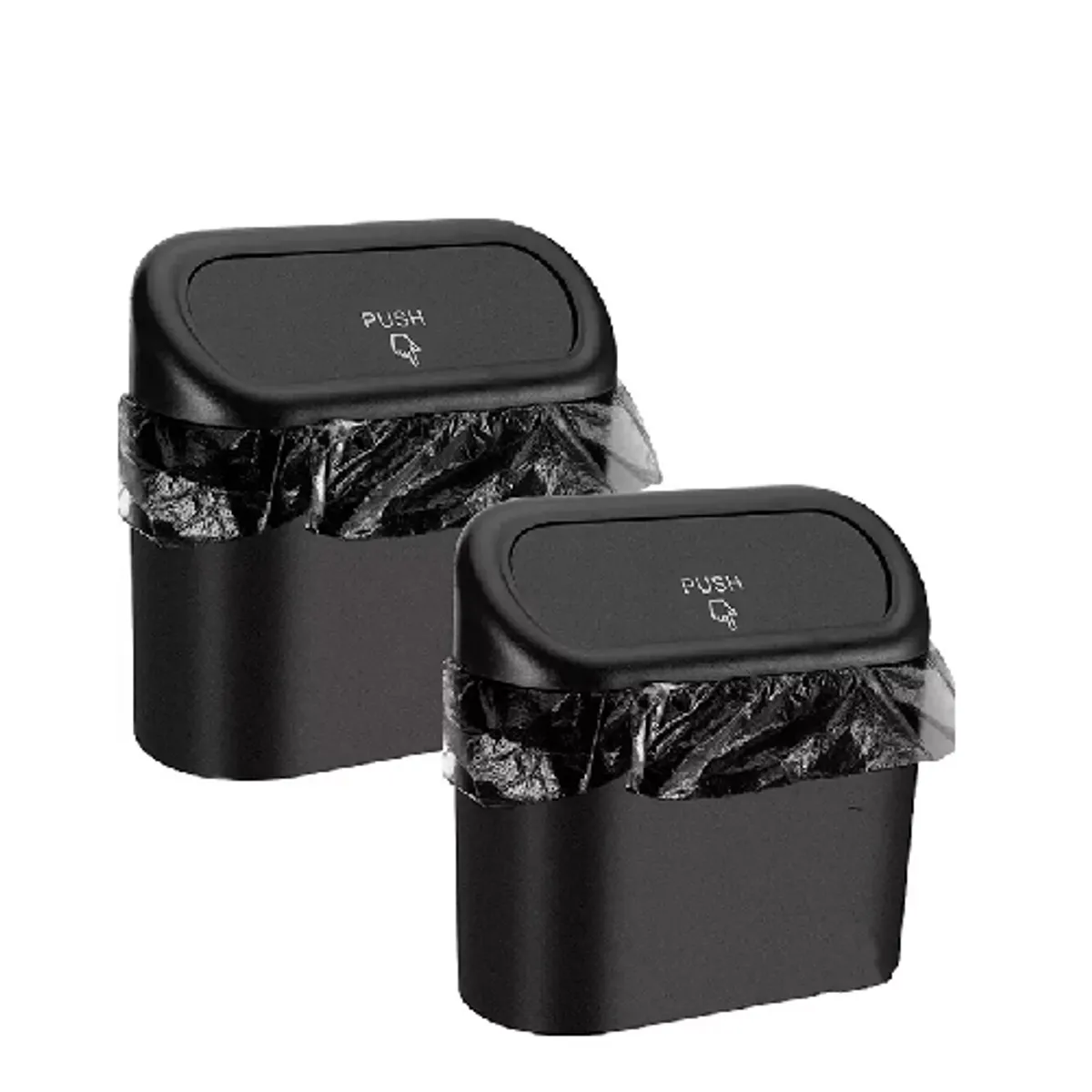 2pcs basurero para auto portátil y 10 uds bolsa de basura, marca GENERICO - Foto 2