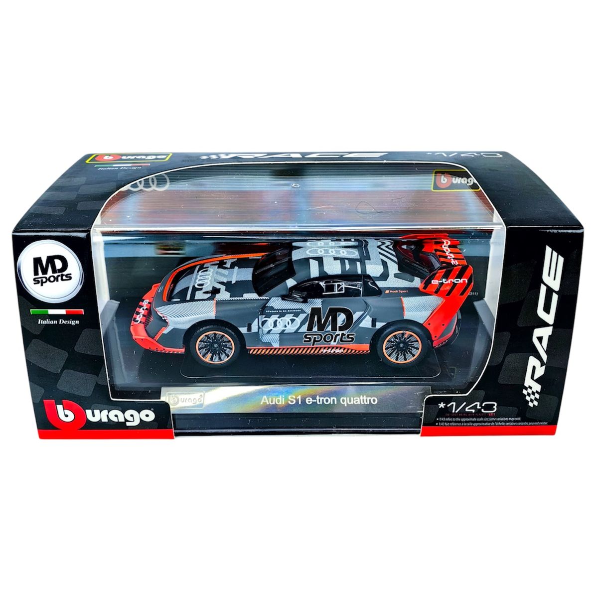 FORMULA 1 - Auto Deportivo Audi S1 e-tron quattro Caja Acrilico Burago 143