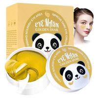 60 Parches Hidrogel Caracol Dorado Contorno Ojos Elimina Ojeras Antiedad