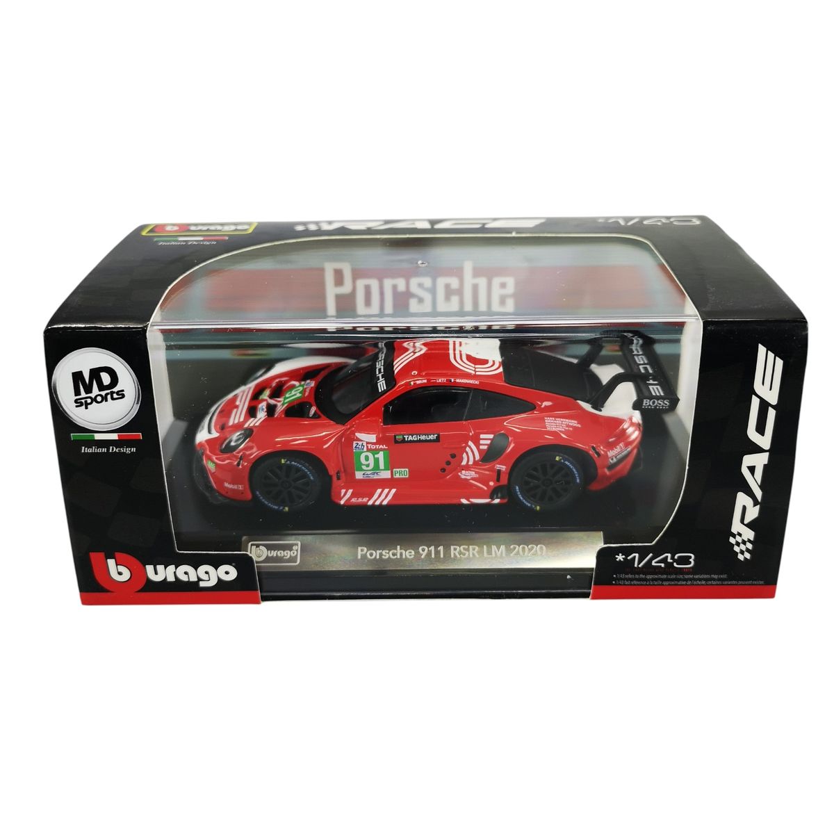 FORMULA 1 - Auto WEC Porsche 911 GTE LeMans 2020 G.Bruni Caja Acril 1:43