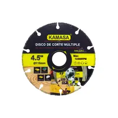 GENERICO - Disco de corte multiuso para esmeril 115mm 13300 RPM Kamasa amarillo y negro